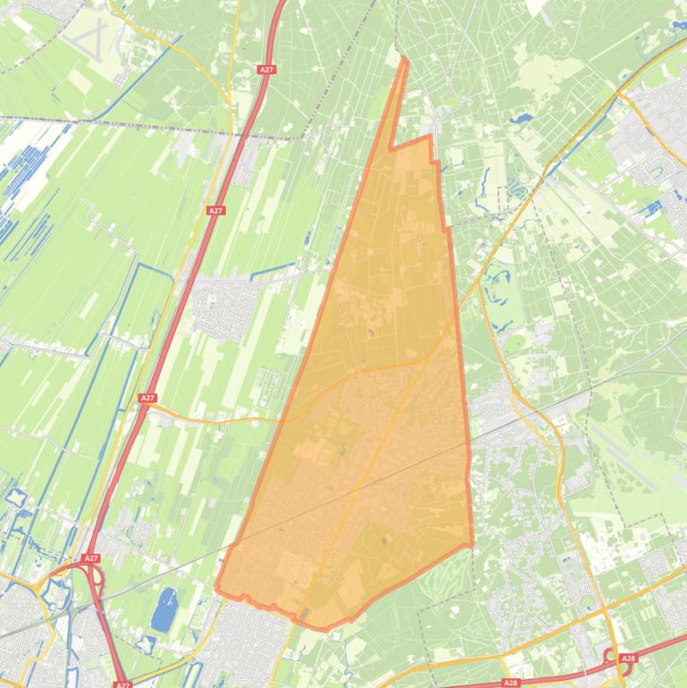 Kaart van de woonplaats Bilthoven.