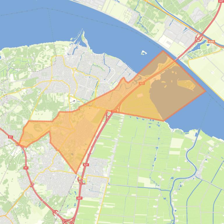 Kaart van de woonplaats Blaricum.