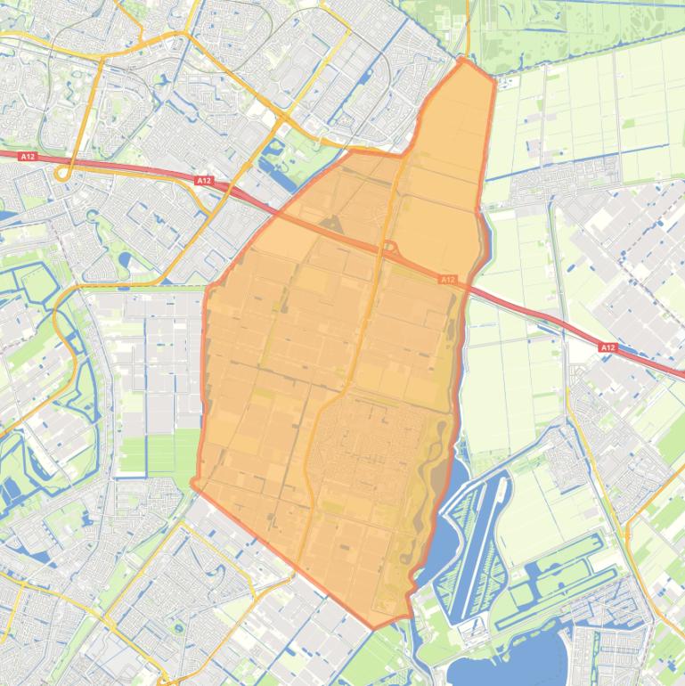 Kaart van de woonplaats Bleiswijk.