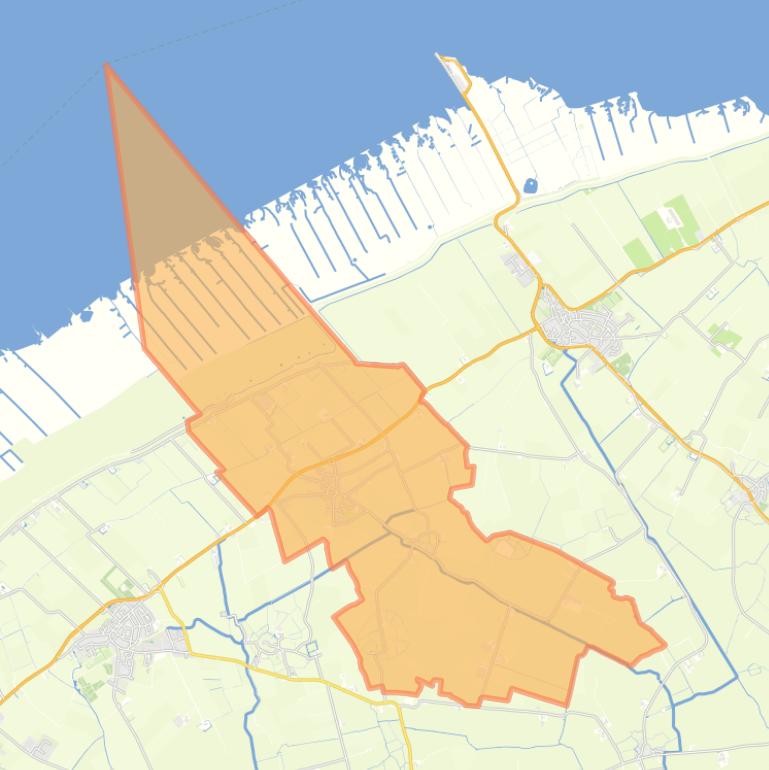 Kaart van de woonplaats Blije.