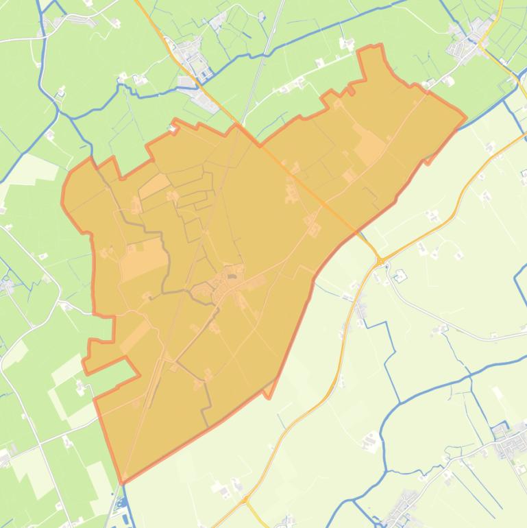 Kaart van de woonplaats Boazum.