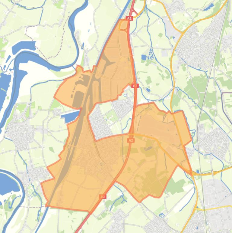 Kaart van de woonplaats Born.