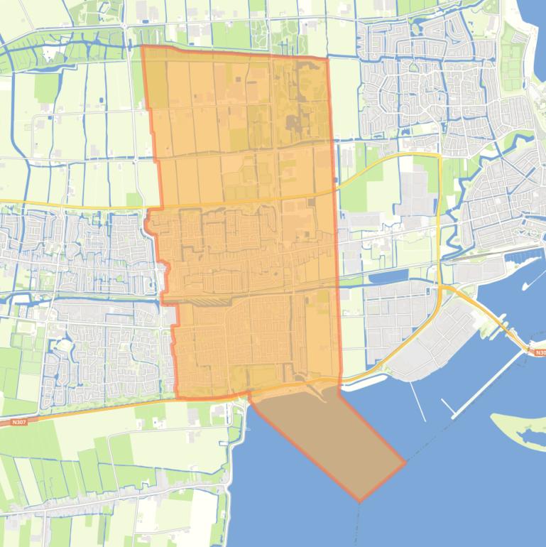 Kaart van de woonplaats Bovenkarspel.