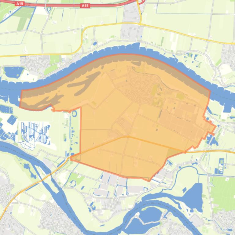 Kaart van de woonplaats Brakel.