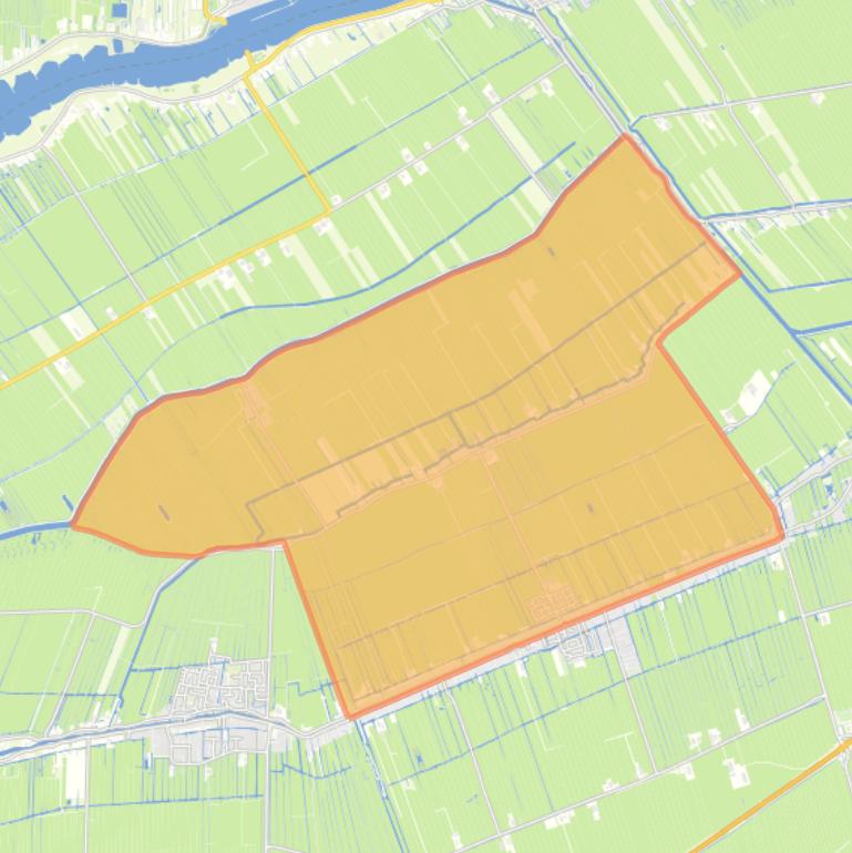 Kaart van de woonplaats Brandwijk.