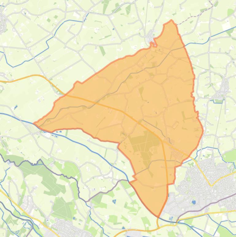 Kaart van de woonplaats Breedenbroek.