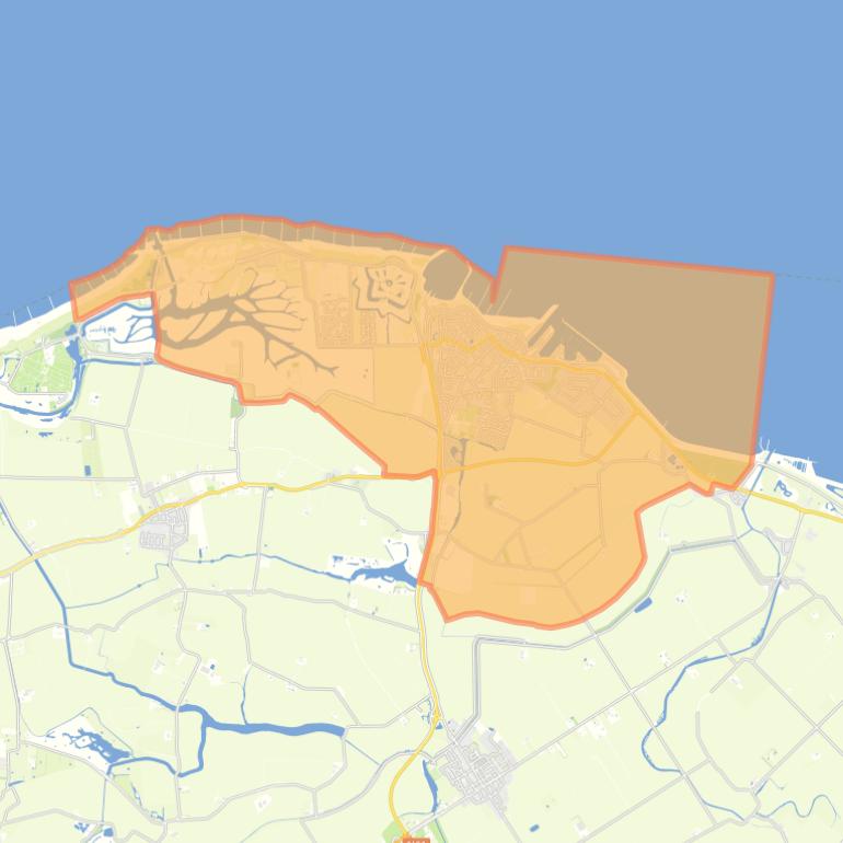 Kaart van de woonplaats Breskens.