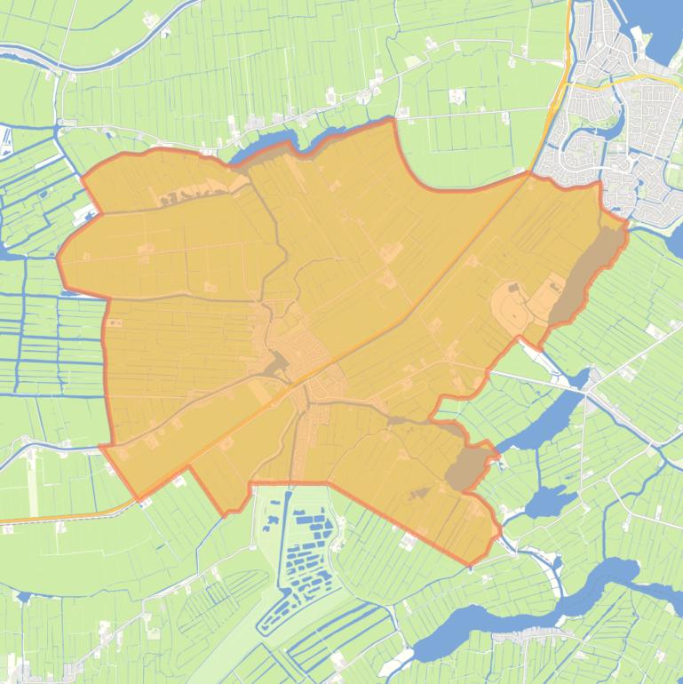Kaart van de woonplaats Broek in Waterland.