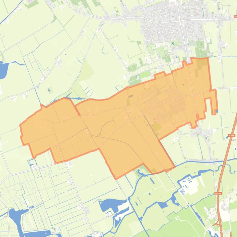 Kaart van de woonplaats Broeksterwâld.