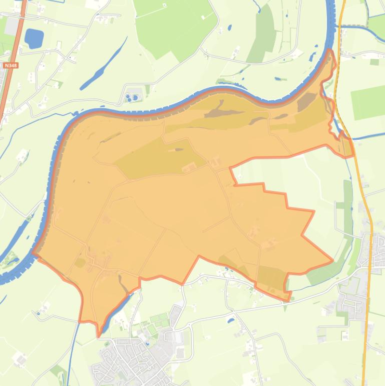 Kaart van de woonplaats Bronkhorst.