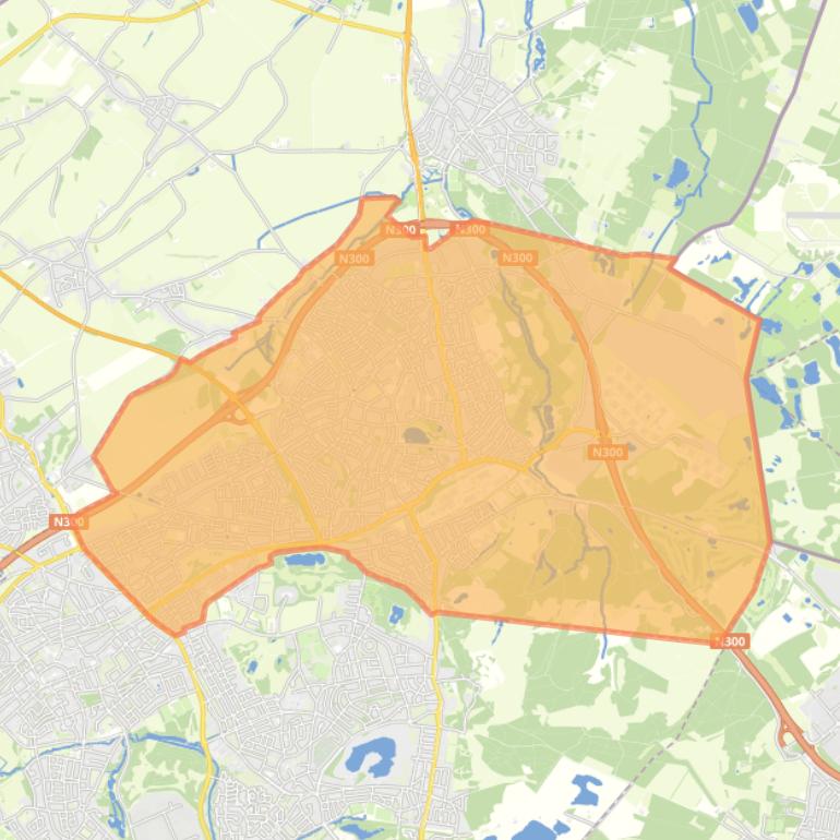 Kaart van de woonplaats Brunssum.