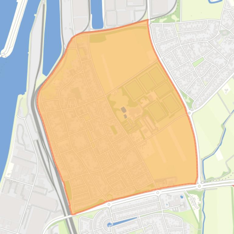 Kaart van de woonplaats Buchten.