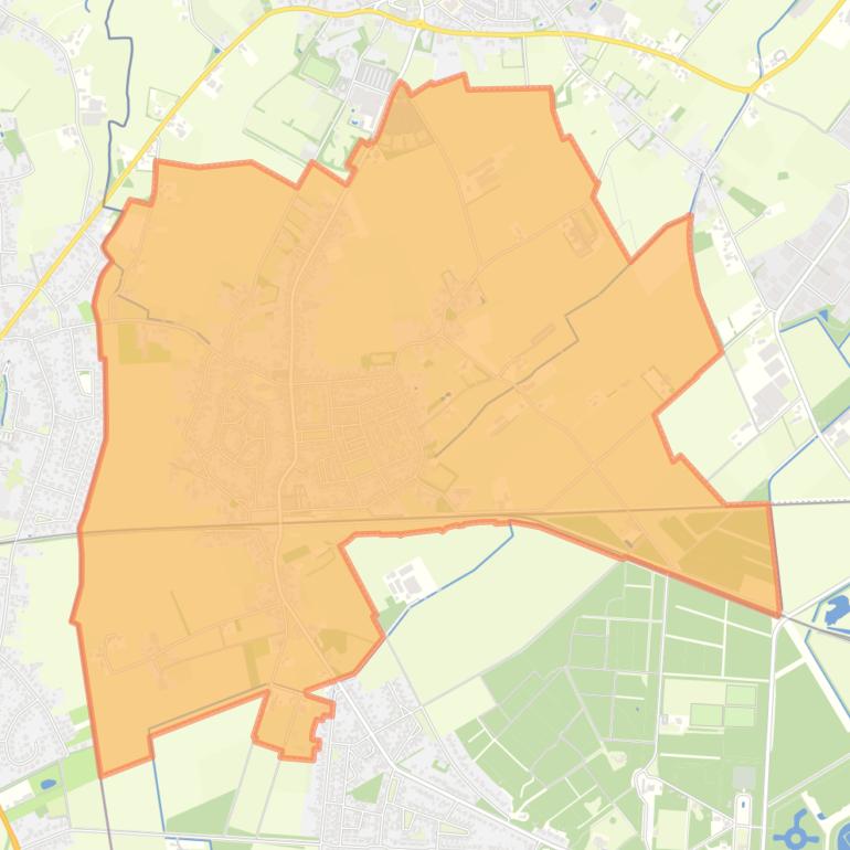 Kaart van de woonplaats Budel-Schoot.