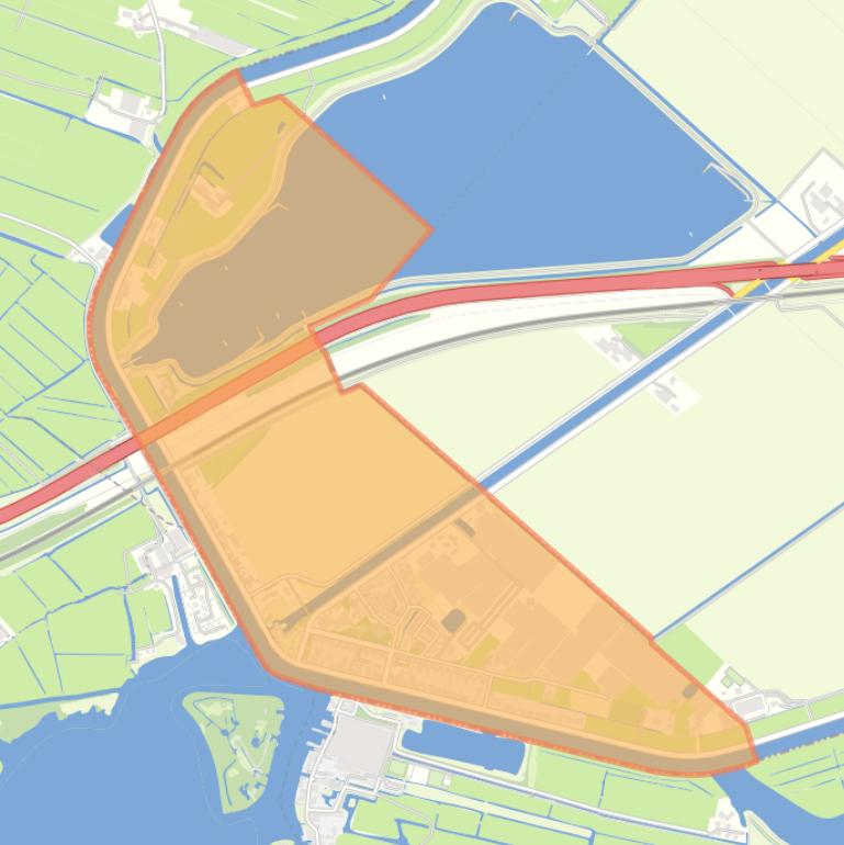 Kaart van de woonplaats Buitenkaag.