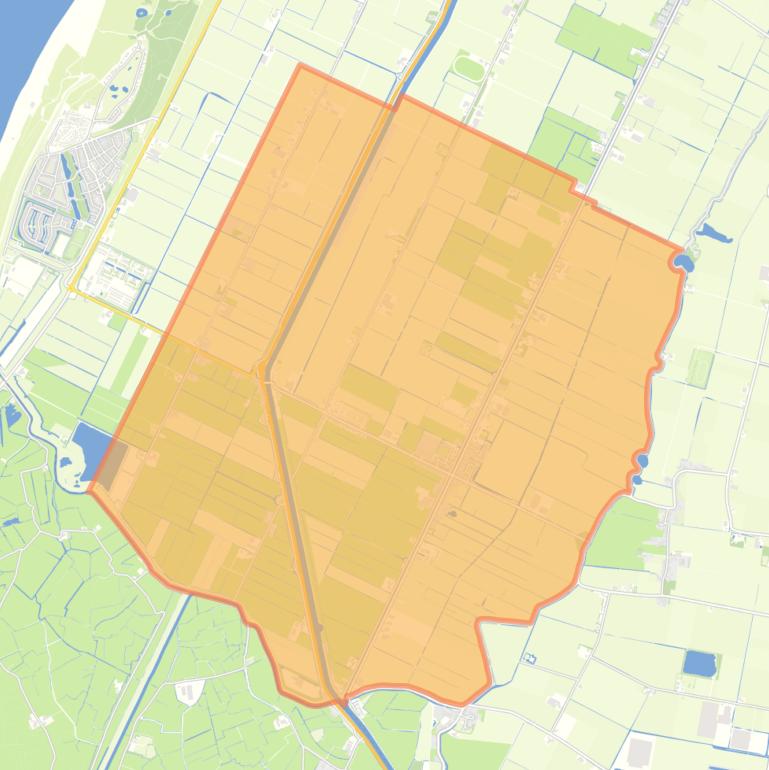 Kaart van de woonplaats Burgerbrug.