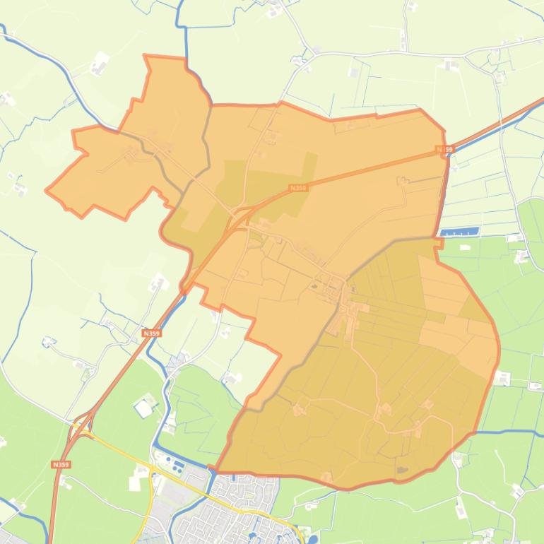 Kaart van de woonplaats Burgwerd.