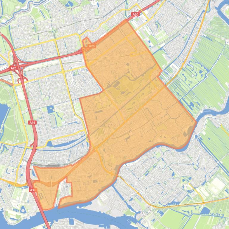 Kaart van de woonplaats Capelle aan den IJssel.