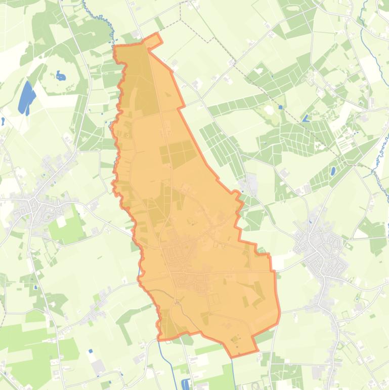 Kaart van de woonplaats Casteren.