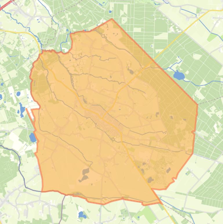 Kaart van de woonplaats Chaam.