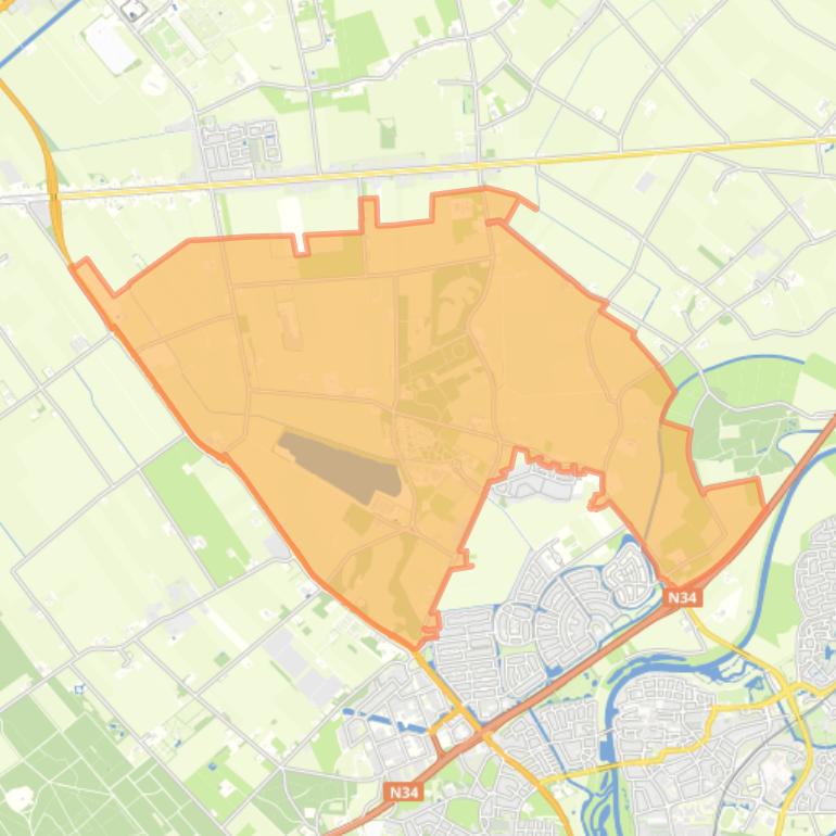 Kaart van de woonplaats Collendoorn.