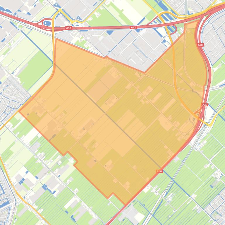 Kaart van de woonplaats Cortelande.