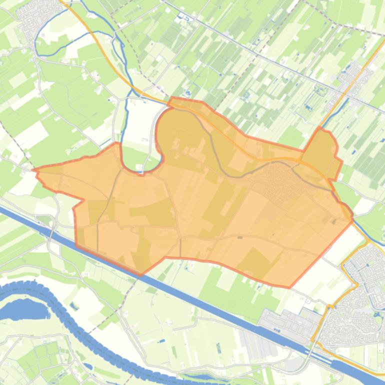 Kaart van de woonplaats Cothen.