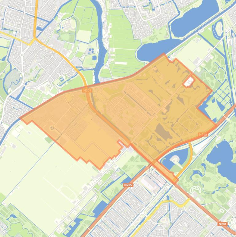 Kaart van de woonplaats Cruquius.