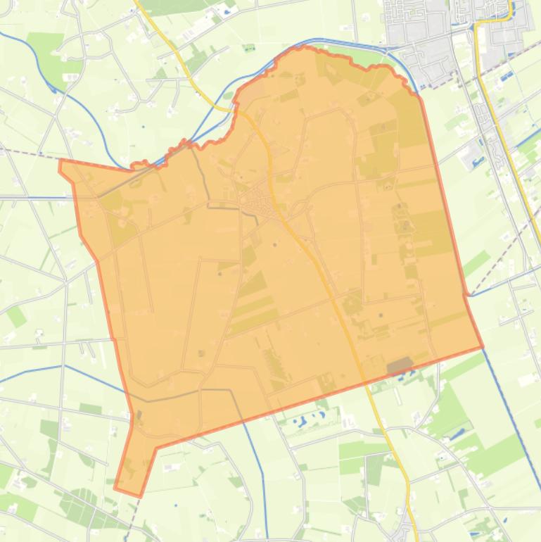 Kaart van de woonplaats Daarle.