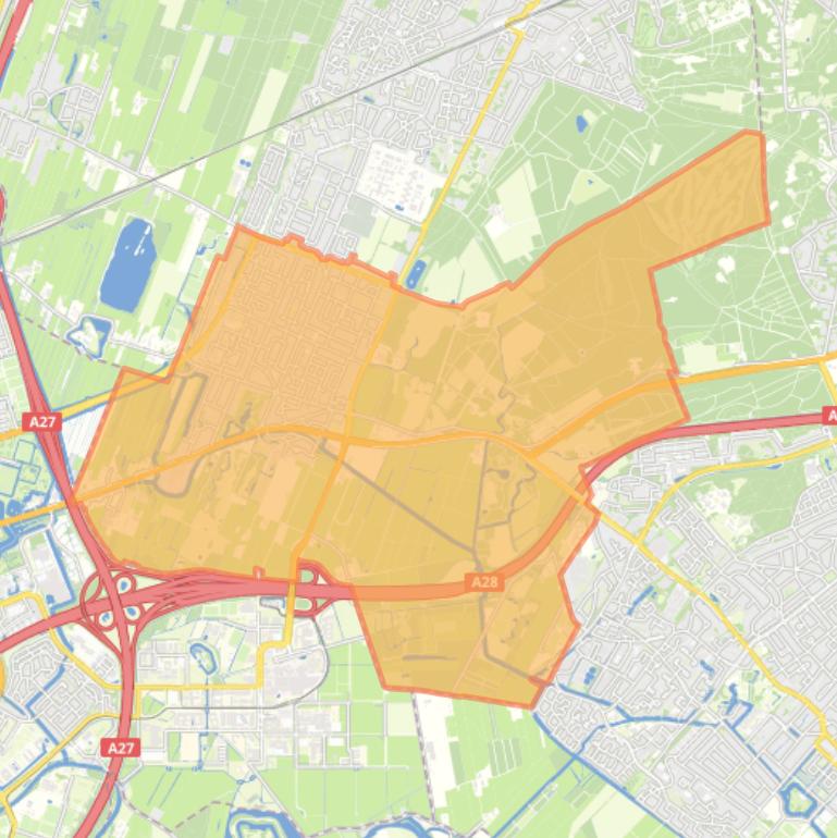 Kaart van de woonplaats De Bilt.