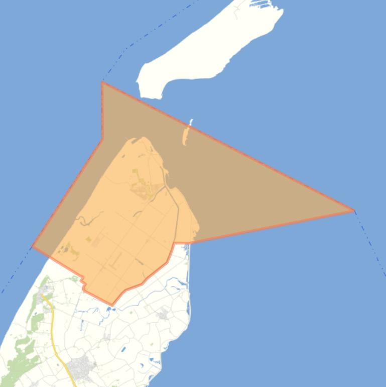 Kaart van de woonplaats De Cocksdorp.