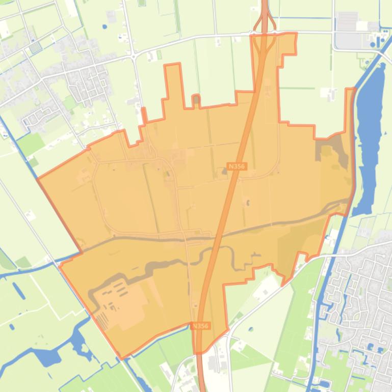 Kaart van de woonplaats De Falom.