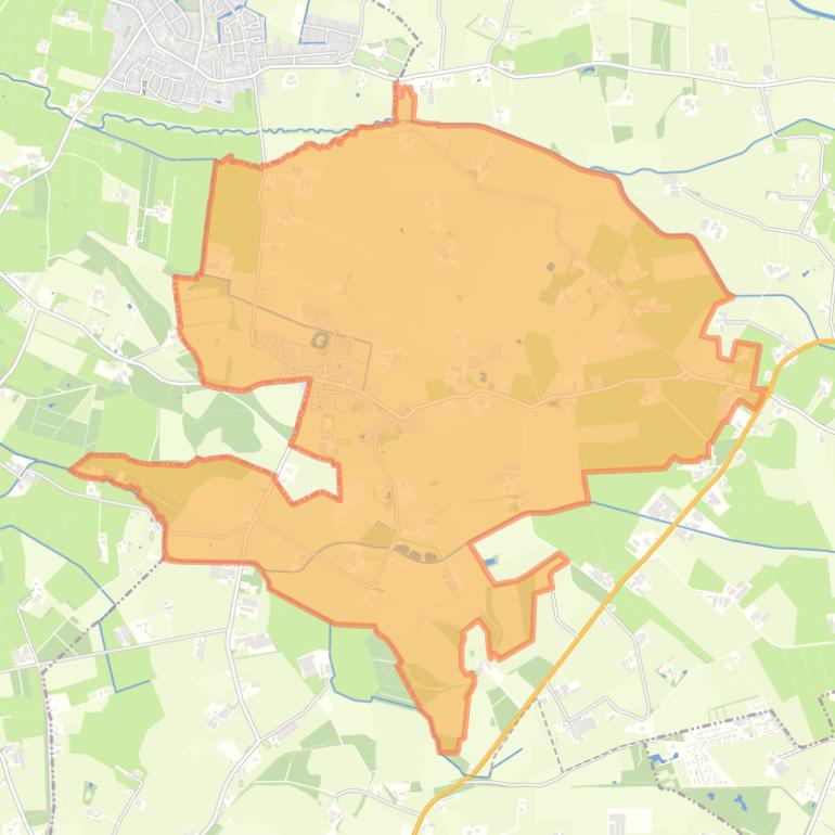 Kaart van de woonplaats De Glind.