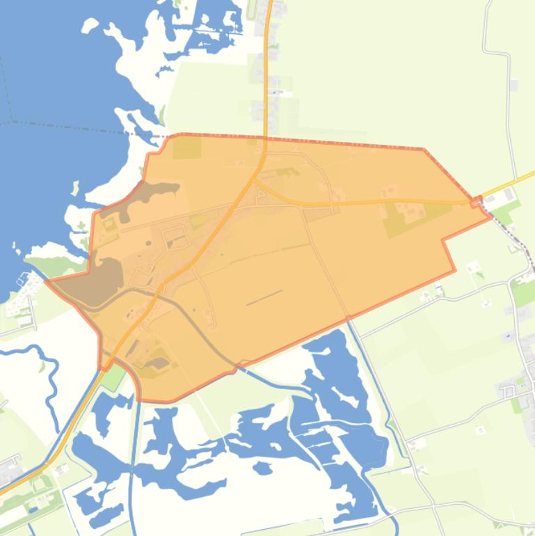 Kaart van de woonplaats De Groeve.