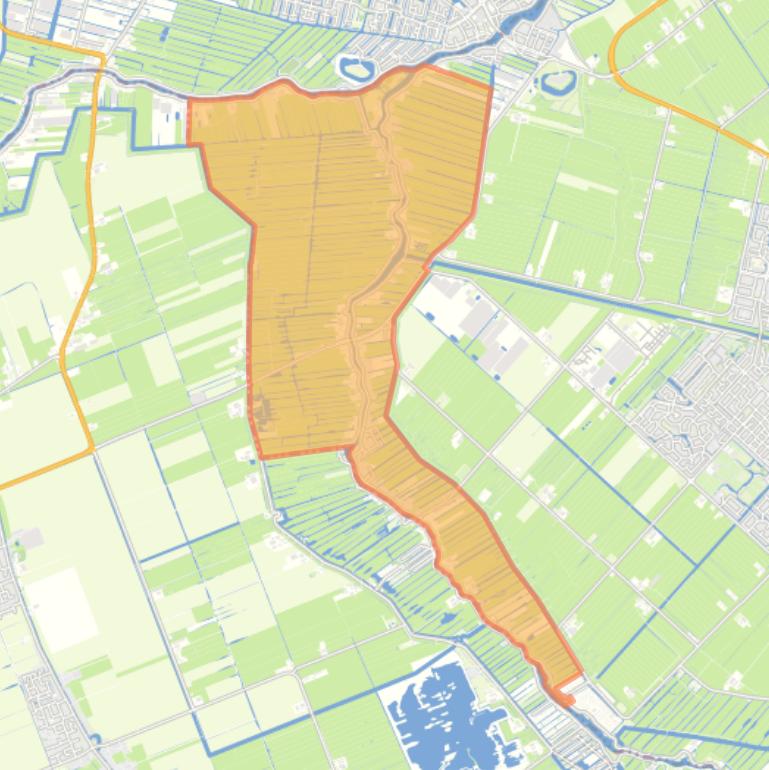 Kaart van de woonplaats de Hoef.