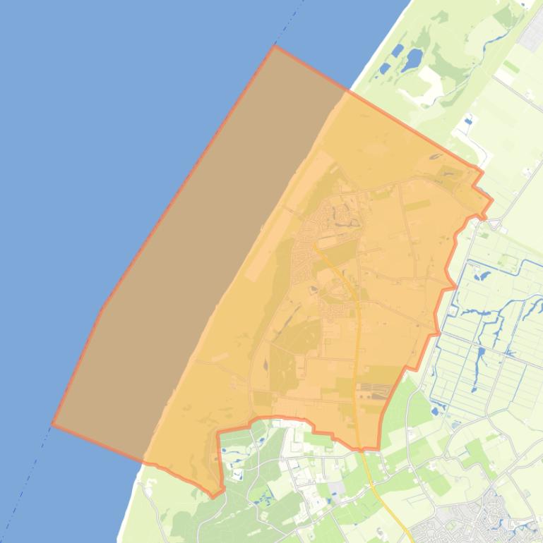 Kaart van de woonplaats De Koog.