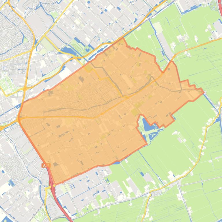 Kaart van de woonplaats De Lier.