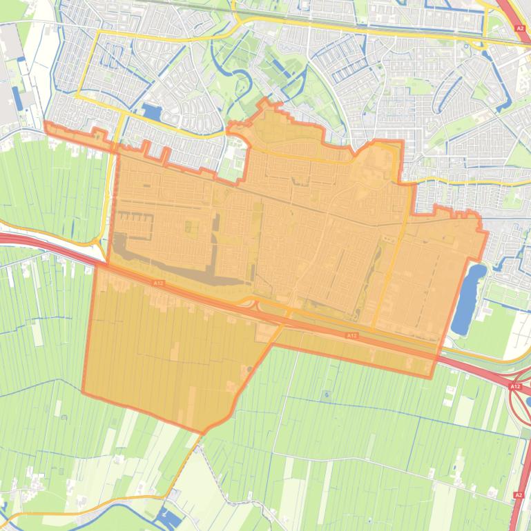 Kaart van de woonplaats De Meern.