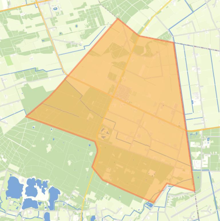 Kaart van de woonplaats De Rips.