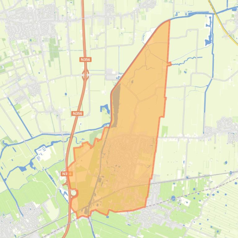 Kaart van de woonplaats De Westereen.