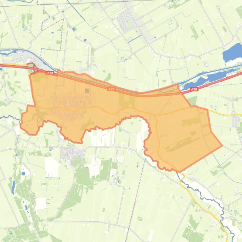 Kaart van de woonplaats de Wijk.