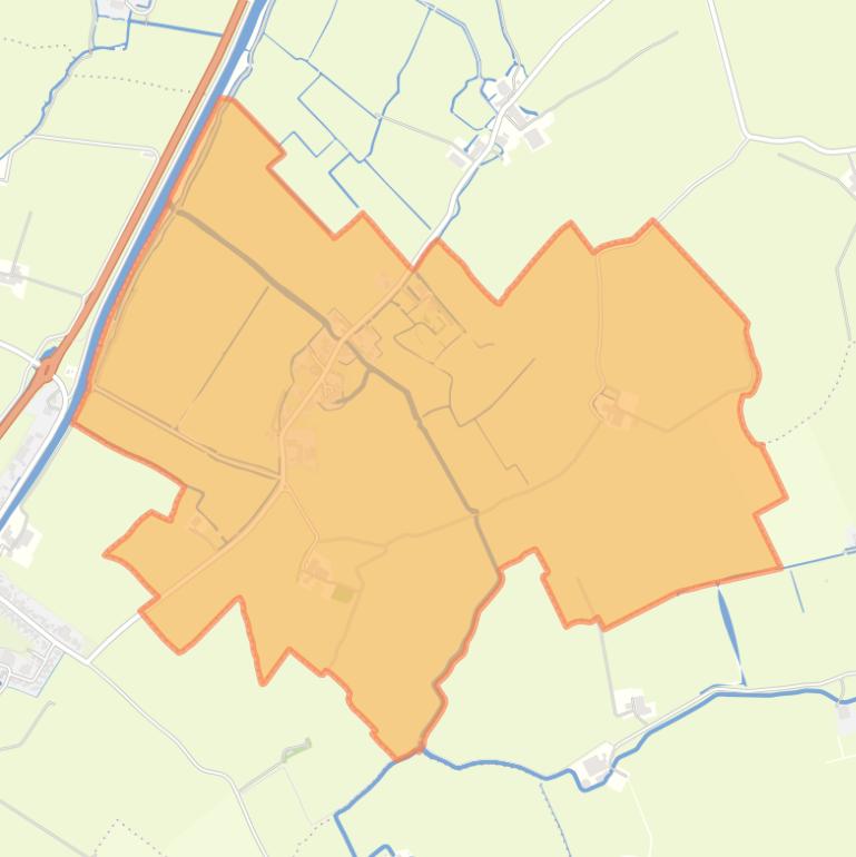 Kaart van de woonplaats Dedgum.