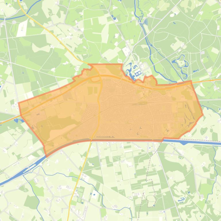 Kaart van de woonplaats Delden.