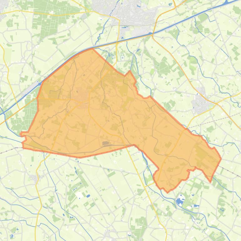 Kaart van de woonplaats Diepenheim.