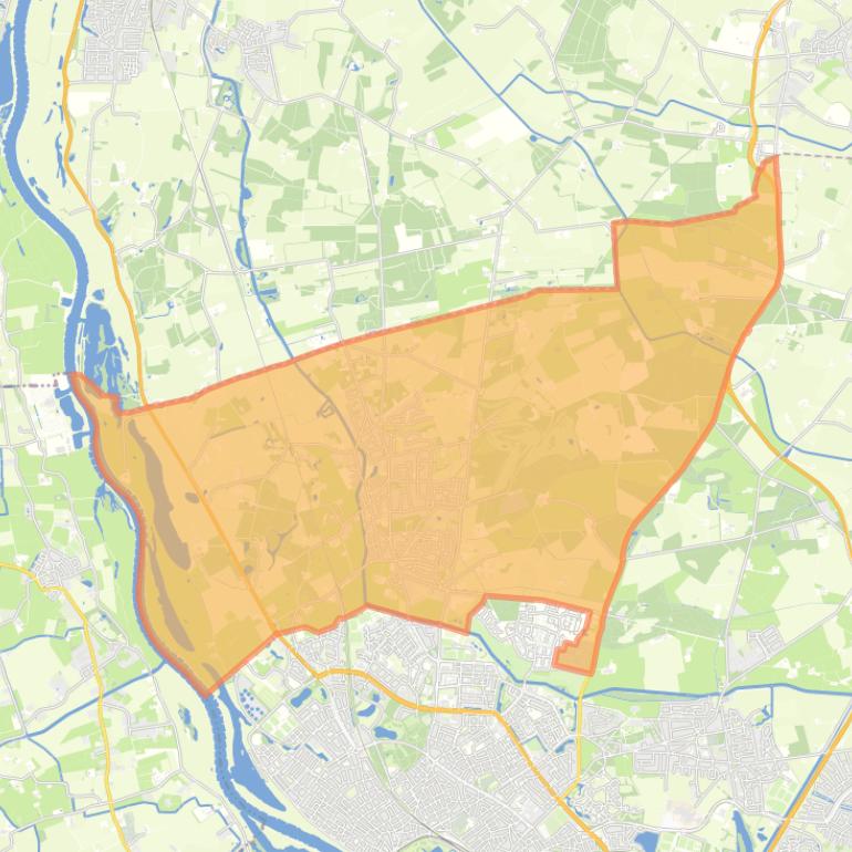 Kaart van de woonplaats Diepenveen.