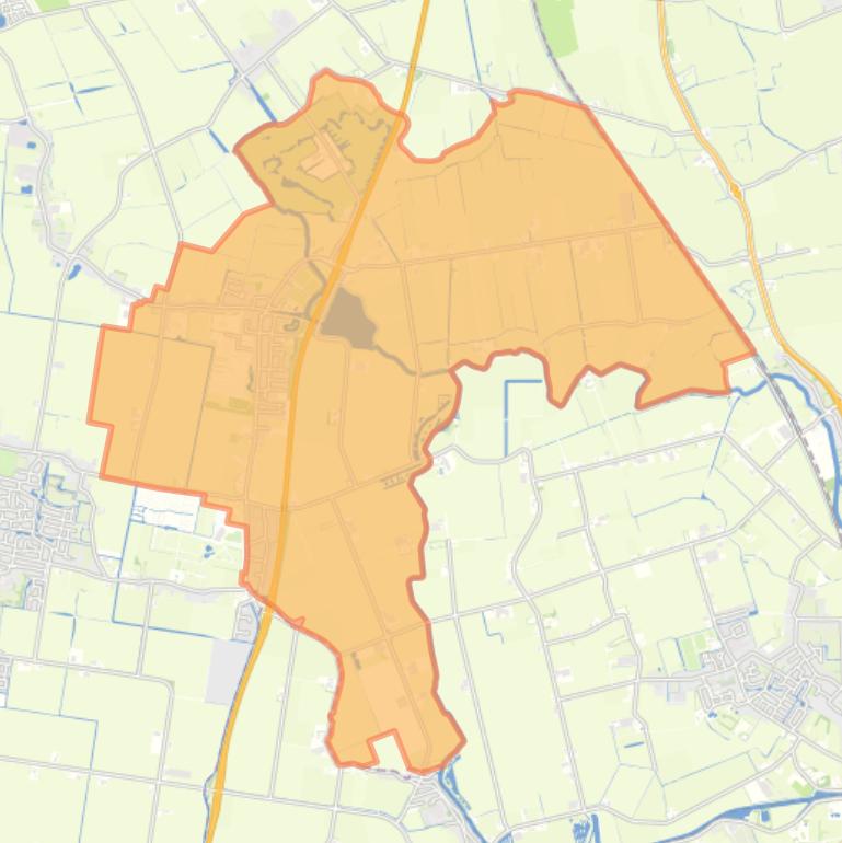 Kaart van de woonplaats Dirkshorn.