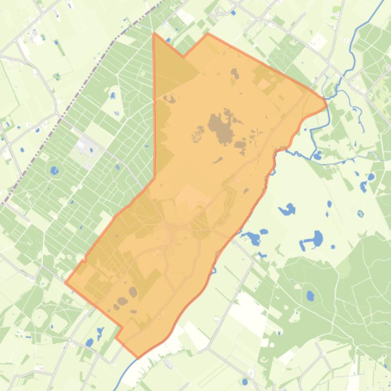 Kaart van de woonplaats Doldersum.