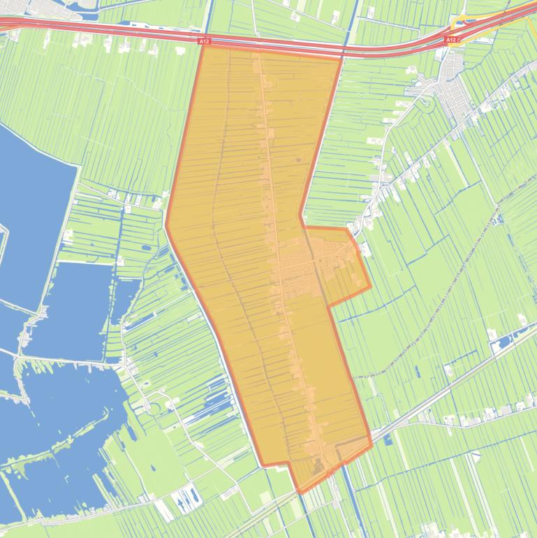 Kaart van de woonplaats Driebruggen.