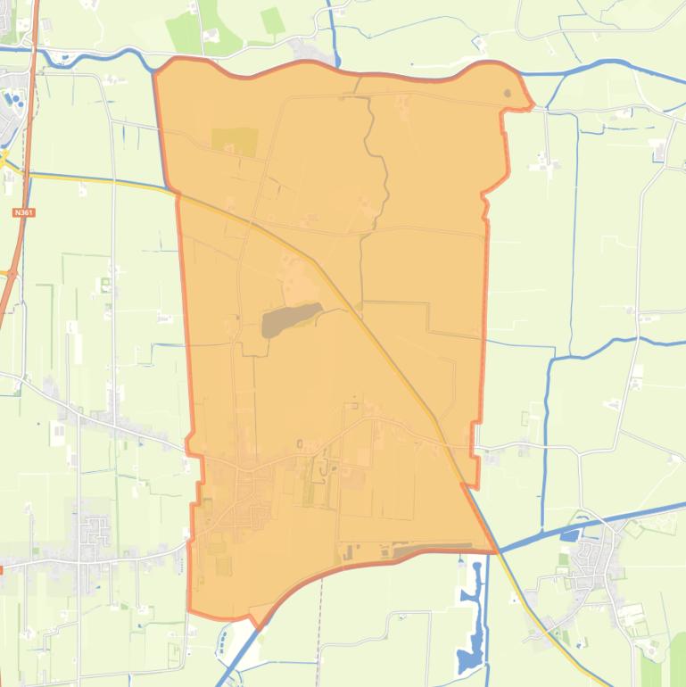 Kaart van de woonplaats Driezum.