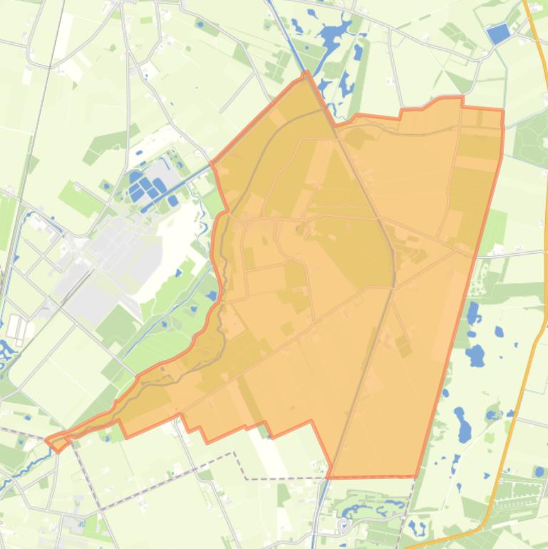 Kaart van de woonplaats Drijber.