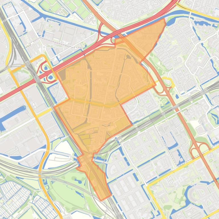 Kaart van de woonplaats Duivendrecht.